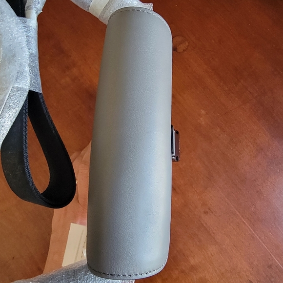 NWT Coach Small Track Flap Crossbody White Gray Colorblock Leather C4160 - Picture 9 of 16